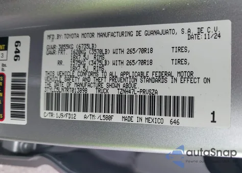 2024 Toyota Tacoma Hybrid Trd Off Road из США, поврежденный, VIN 3TYLC5LN7RT013898